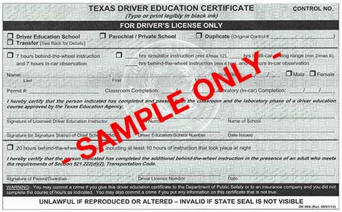 Texas adult driver education course